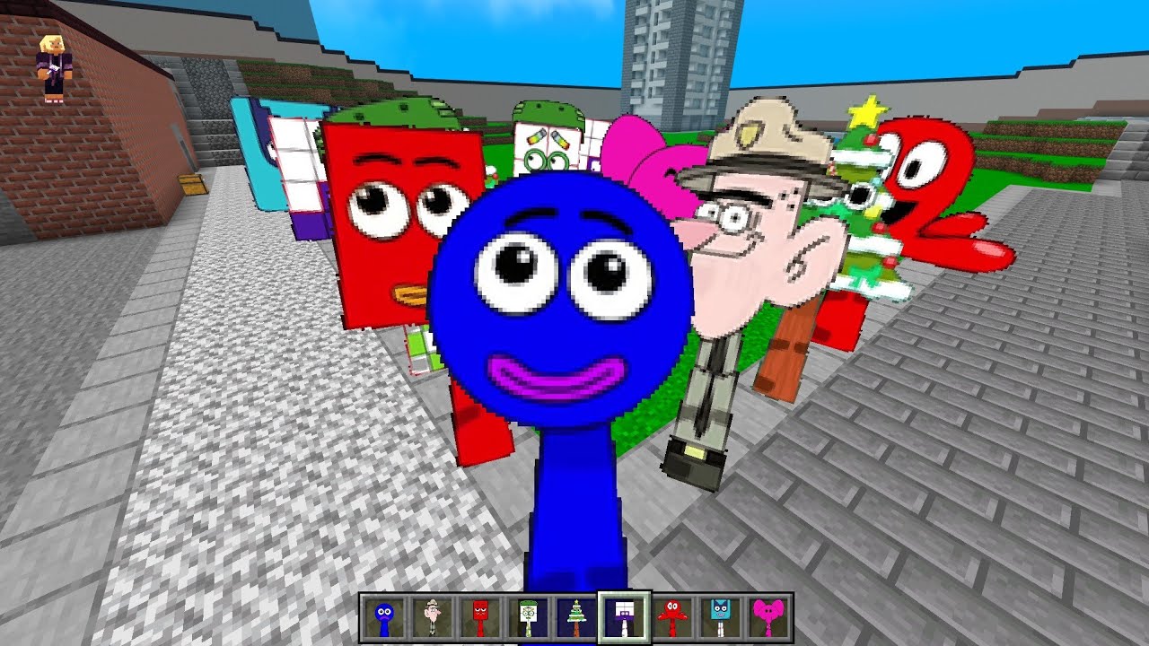 Sprunki OC Circle added (From Save The Shapes) in Minecraft PE