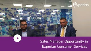 Sales Manager Opportunity in Experian Consumer Services