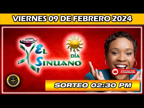 Resultado de EL SINUANO DIA del VIERNES 09 de febrero 2024 #chance #sinuano_día