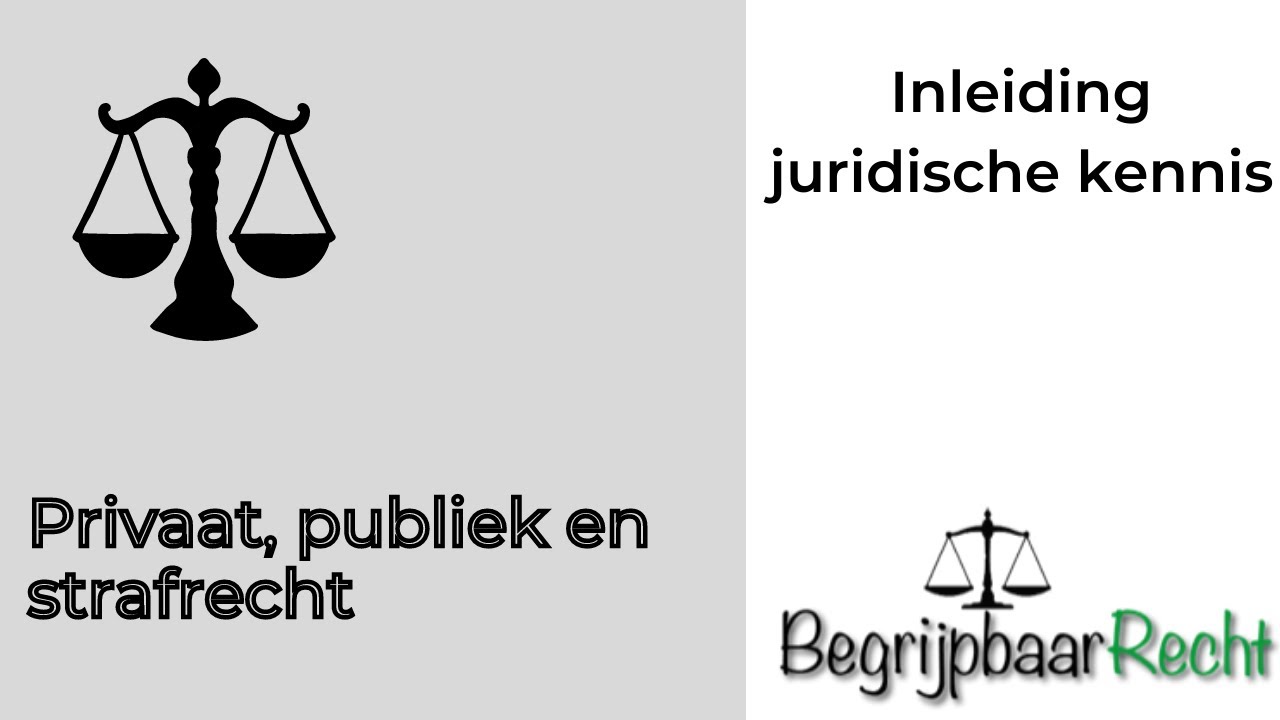 Privaat, publiek en strafrecht - YouTube