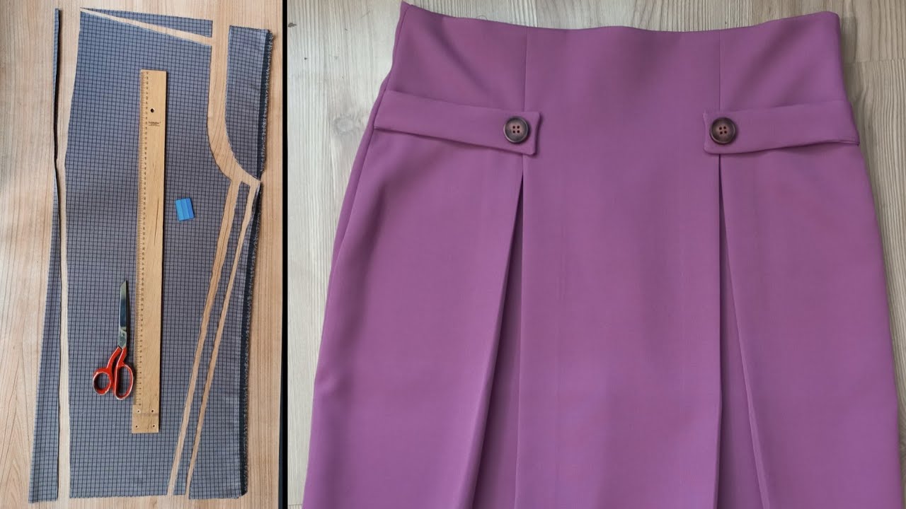 【U LAN】Churu Tiered Cutting Skirt Pants Cut and sew pants + skirt. Easy way for beginners - YouTube