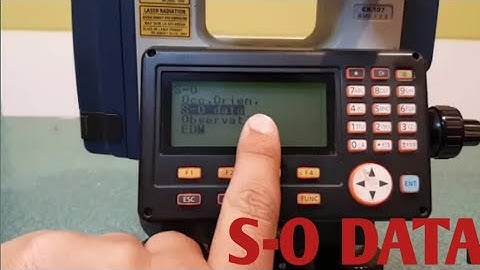 CHP#3 HOW TO USE S-O DATA FUNCTION WITH CX-107 SOKKIA TOTAL SATION