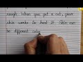 Few Lines on Skin / Neat and Clean Cursive Handwriting / Writing Practice 4 Beginners / English #483