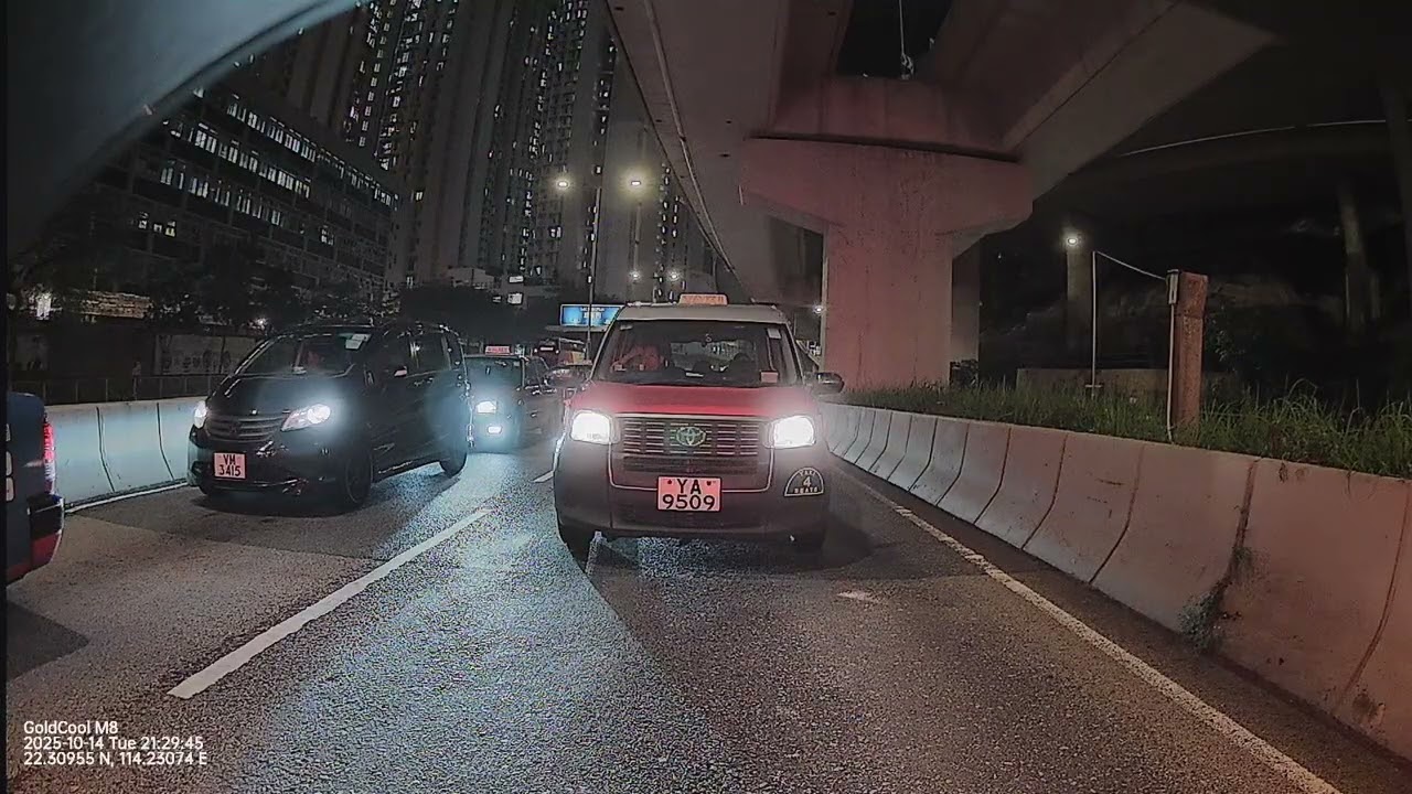 GoldCool M8U SONY 1080P 60FPS 車外後鏡頭 香港 夜晚市區