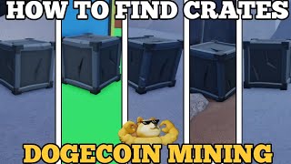 HOW to FIND 5 METAL CRATES & LEVER QUEST in DOGECOIN MINING TYCOON ROBLOX