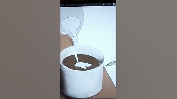 Morning Coffee / 1 Minute Digital Art Procreate Timelapse #Shorts #procreateart #digitalart