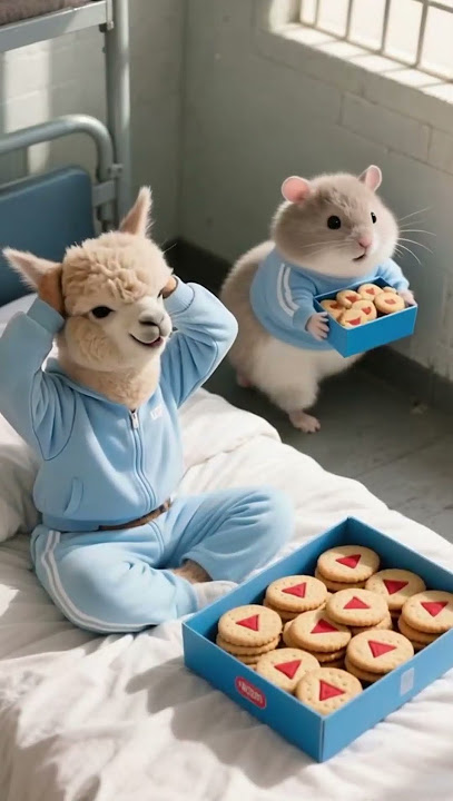 Totoro and Alpaca playing Dalgona Candy Game #animals #cute#dalgona#funny #animation