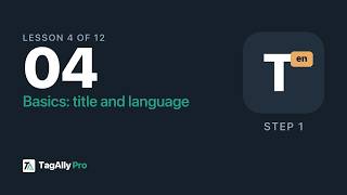 TagAlly Pro for InDesign, lesson 4: Document title and language