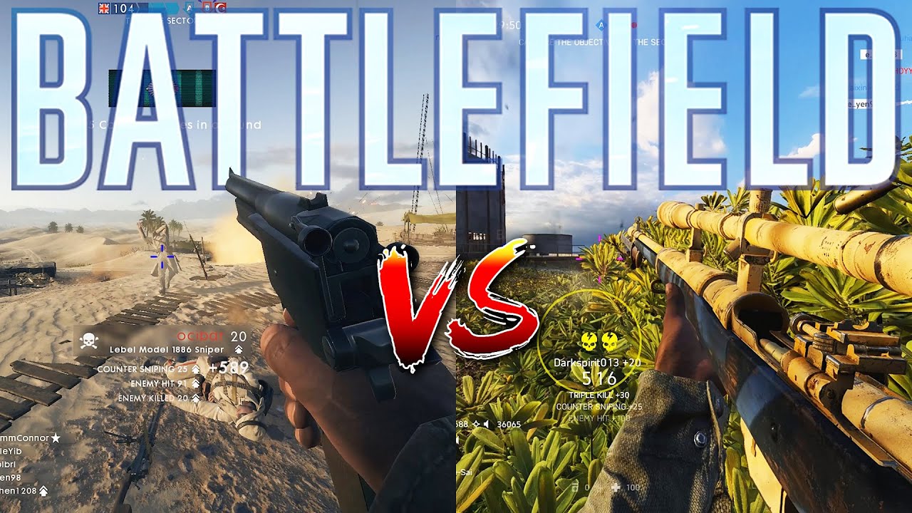 battlefield 1 vs battlefield 5