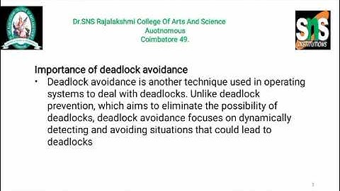 Lecture video#T.Maheshwari Department of IT#Deadlock Avoidance
