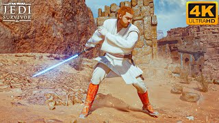 Obi-Wan Kenobi Master Combat Outfit Star Wars Jedi Survivor Gameplay (4K)