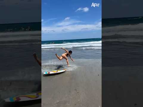 From surf to turf 🏄‍♀️😂  #AFV #shorts #fail #funny #beach