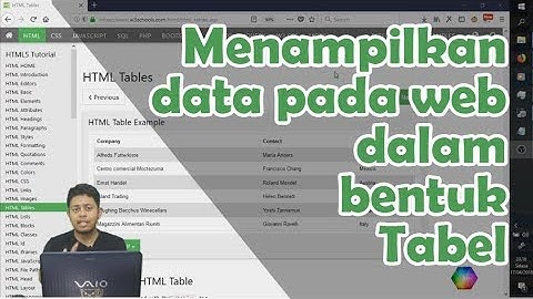 5.8 Menampilkan Data Berbentuk Tabel | Belajar HTML
