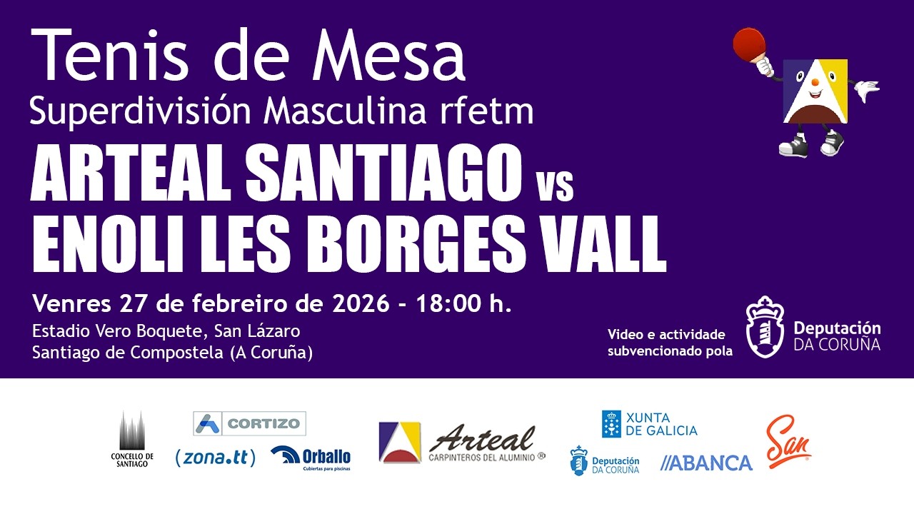 Superdivisión Arteal Tenis de Mesa vs Enoli Les Borges VALL