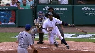 KC@DET: Davis opens scoring with a double to left