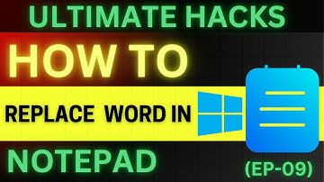 HOW TO REPLACE A WORD IN NOTEPAD | Windows 11 Tutorial