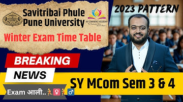 SY MCom 2023 Pattern Time Table 2025-26 I Winter Exam I Semester 3 & 4 I SPPU I #kkca #sppu #backlog