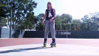 LEARN TO ROLLER SKATE LESSON .SCISSORS TUTORIAL