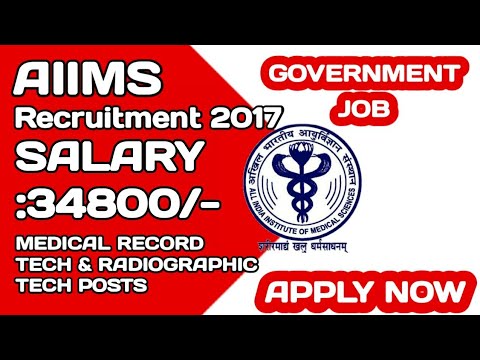 aiims raipur recruitment 2017 medical record tech radiographic medical record tech