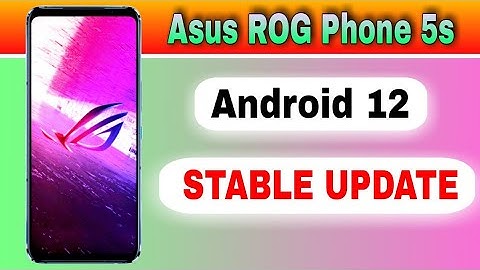 Asus ROG Phone 5s gets Android 12 Stable Update @TechActivist6
