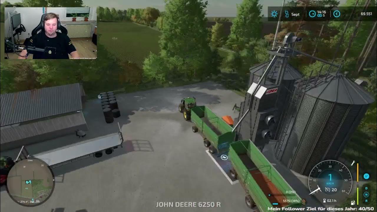 LS 22 Dierhagen Strand 7 Wir dreschen Hirse und Verkaufen den 1. Anhänger mit den Silage