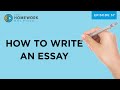 How to write an essay  the homework help show ep 57