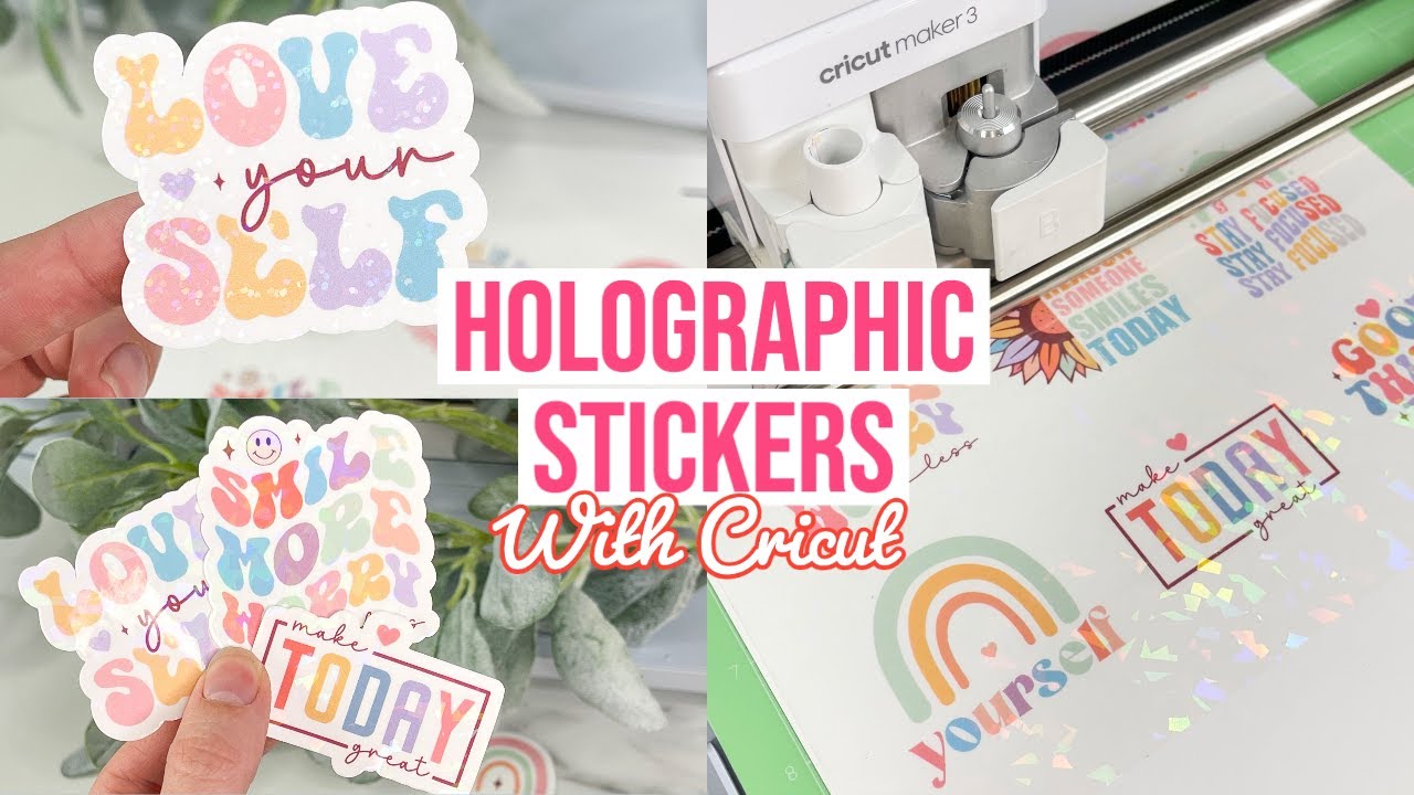 How to make holographic stickers with your Cricut and @Bleidruck print