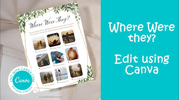 How to Edit Bride and Bows Where Were They Bridal Shower Game - Canva Tutorial