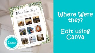 How to Edit Bride and Bows Where Were They Bridal Shower Game - Canva Tutorial screenshot 3