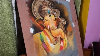 Lord Ganesha painting with soft pastels by hobby world screenshot 2