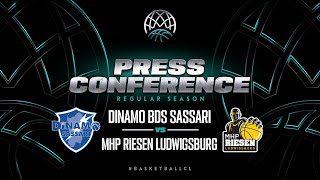 Banco di Sardegna Sassari v MHP RIESEN Ludwigsburg -  Press Conference | BCL 2023