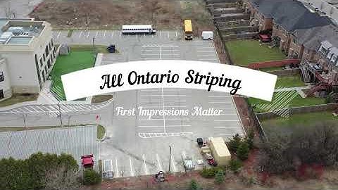 Parking lot painting drone time-lapse