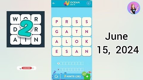 WordBrain 2 Ocean Event Day 6 June 15, 2024 Solution