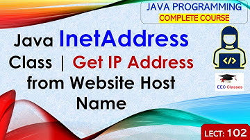L102: Java InetAddress Class | Get IP Address from Website Host Name | Java Lectures in Hindi