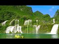 Beautiful Ban Gioc Waterfall (Detian falls) Vietnam (Water Sounds)