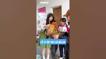 anh cần thủ vào nhà em gái xinh đẹp đang trông 2 đứa em xin con gà làm mồi câu cá và cái kết#fishing