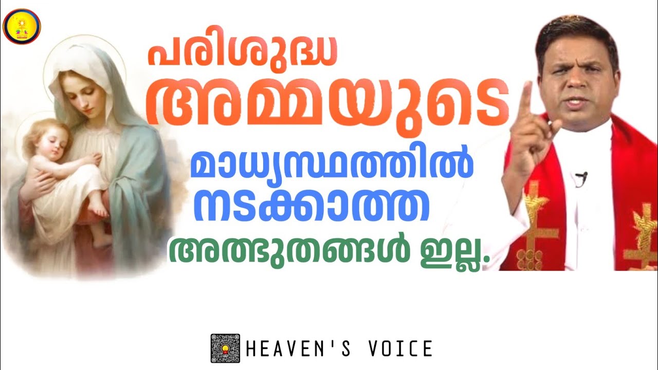 പരിശുദ്ധ അമ്മയുടെ മധ്യസ്ഥത്തിൽ നടക്കാത്ത അത്ഭുതങ്ങൾ ഇല്ല./REV FR ALOYSIUS KULANGARA