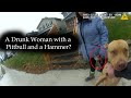 A Drunk Woman with a Hammer and a Pitbull.