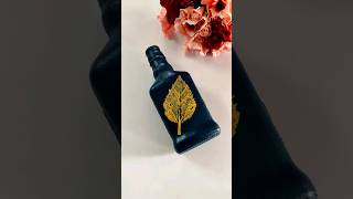 Easy bottle art for beginners / leaf printing on bottle/ #short #shorts #diy @hiddentalentz2442