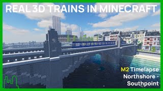 Minecraft fully automatic subway/metro with real trains! - Harlon City Server Line M2