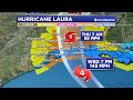 10AM UPDATE: Laura's track focuses on Texas-Louisiana border