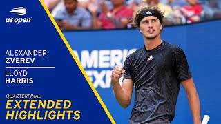 Alexander Zverev vs Lloyd Harris Extended Highlights | 2021 US Open Quarterfinal