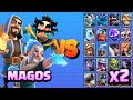 TRIO DE MAGOS VS TODAS LAS CARTAS x2  | Clash Royale