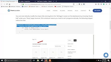 How to change Shop page title WooCommerce?