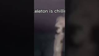 Skeleton Is Chilling On The Fan Meme