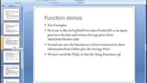 SQL Server 2008 Functions