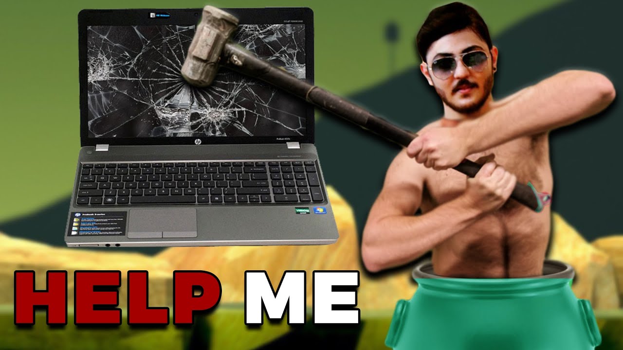 I ALMOST DESTROYED MY PC 😡😭 | GETTING OVER IT #02 - YouTube
