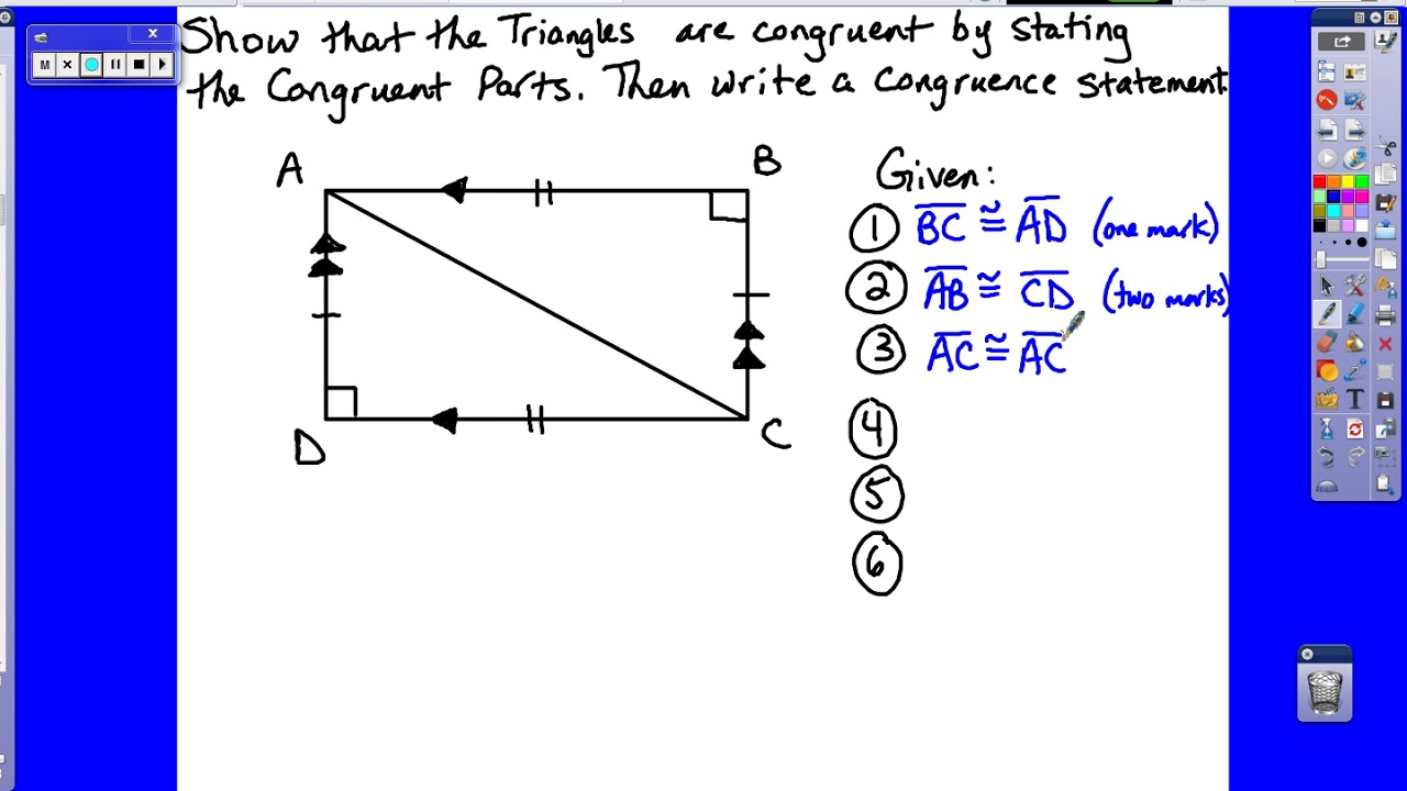 Chapter 4 Section 3 Congruent Triangles 1 of 2 - YouTube
