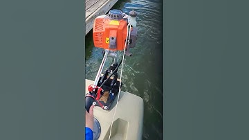 Thumbnail of 63cc 2 stroke kayak outboard first run!