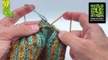 Simple Centred Double Decrease in Inverted Double-Knitted Brioche — A Sockmatician Tutorial